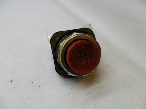 LOT OF 3 ALLEN BRADLEY 800T-B... /T PUSH BUTTON RED W/ 800T-XD2 /D CONTACT BLOCK - Image 2