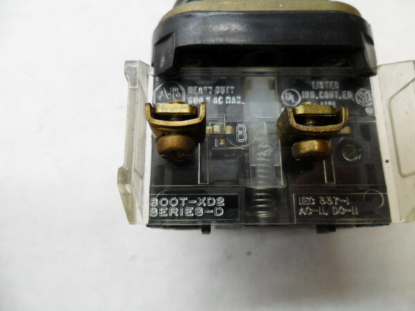 LOT OF 3 ALLEN BRADLEY 800T-B... /T PUSH BUTTON RED W/ 800T-XD2 /D CONTACT BLOCK - Image 4