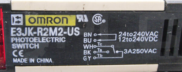OMRON E3JK-R2M2-US PHOTOELECTRIC SENSOR 24-240VAC 12-240VDC 3A - Image 5