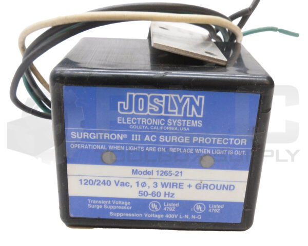 JOSLYN 1265-21 SURGITRON III AC SURGE PROTECTOR 120-240VAC 3 WIRE 50/60HZ - Image 2