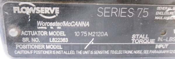 FLOWSERVE 10 75 M2120A ACTUATOR 120V 0.7A 60HZ SERIES 75 - Image 6