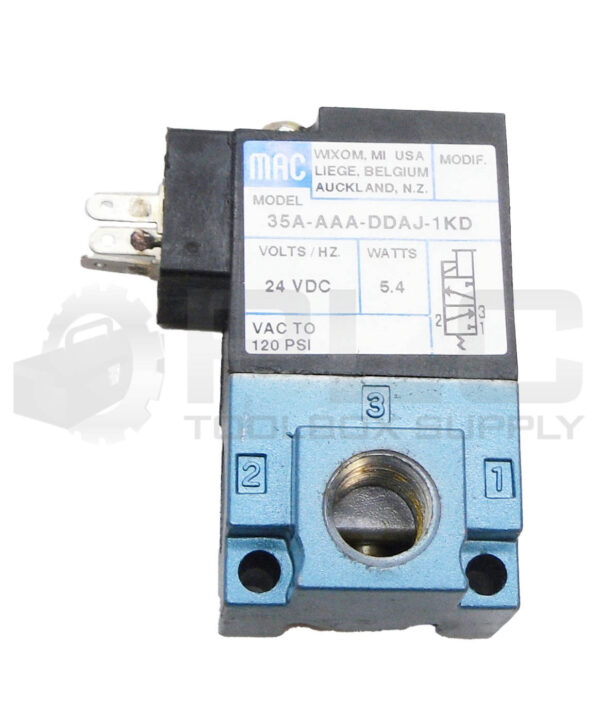 MAC VALVES 35A-AAA-DDAJ-1KD SOLENOID VALVE 24VDC 5.4W 120PSI