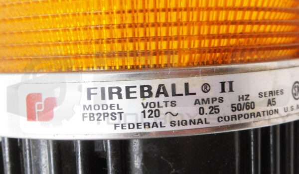 FEDERAL SIGNAL FB2PST INDICATOR LIGHT 120V 0.25A AMBER - Image 5