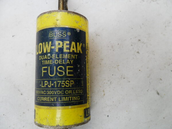 BUSS LPJ-175SP LOW PEAK DUAL ELEMENT FUSE 600VAC 300VDC 175A - Image 3