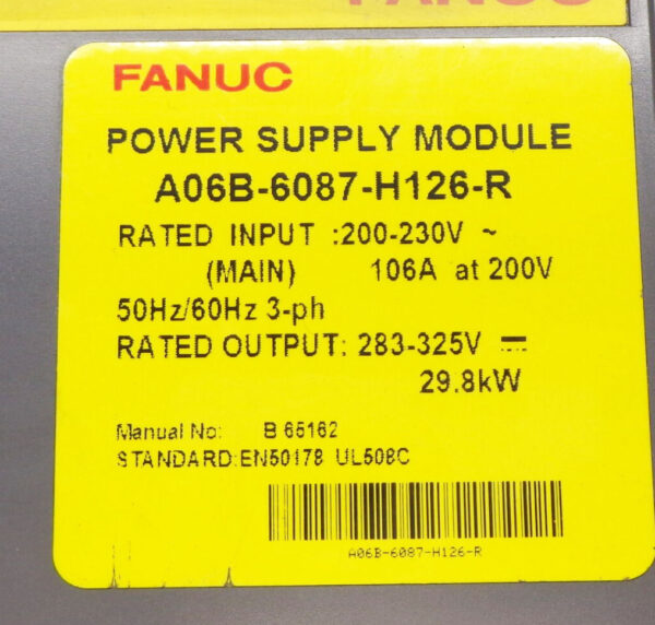 FANUC A06B-6087-H126-R POWER SUPPLY MODULE *READ* - Image 7