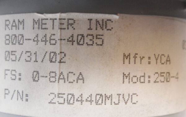 NEW YOKOGAWA 250440MJVC PANEL METER 0-1.5 AC- KILAMPERES 250-4 *READ* - Image 3