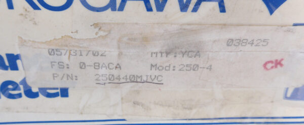 NEW YOKOGAWA 250440MJVC PANEL METER 0-1.5 AC- KILAMPERES 250-4 *READ* - Image 2
