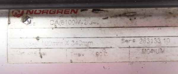 NORGREN DA/8100/W2/340 PNEUMATIC CYLINDER - Image 2