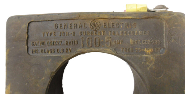 GENERAL ELECTRIC 631X27 CURRENT TRANSFORMER 25-400HZ 100:5A JCH-0 - Image 3