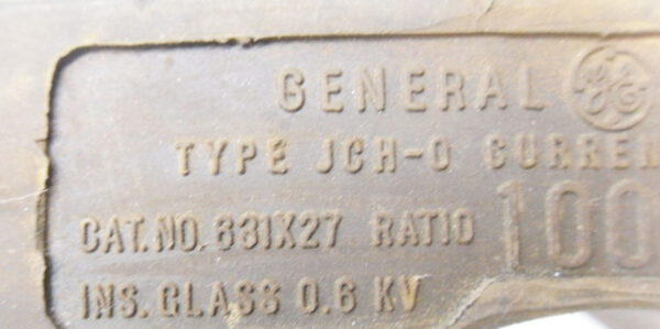 GENERAL ELECTRIC 631X27 CURRENT TRANSFORMER 25-400HZ 100:5A JCH-0 - Image 2