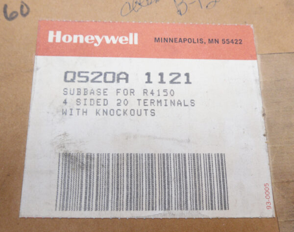 NEW HONEYWELL Q520A 1121 SUB BASE 4 SIDED 20 TERMINALS - Image 2