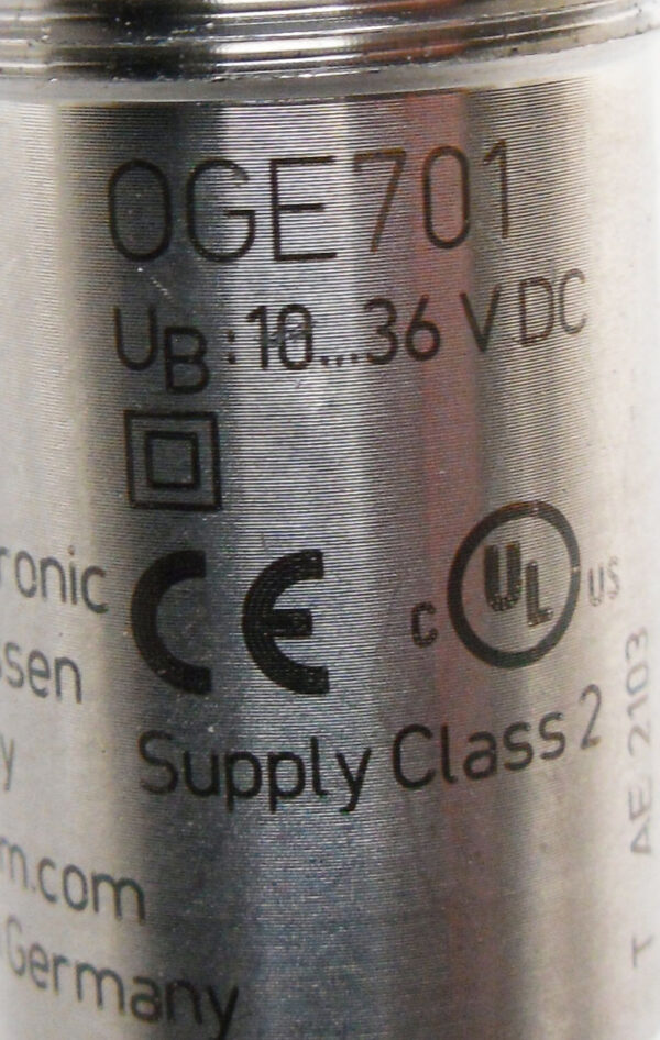 NEW IFM ELECTRONIC OGE701 LASER SENSOR RECEIEVER 10-36VDC - Image 2