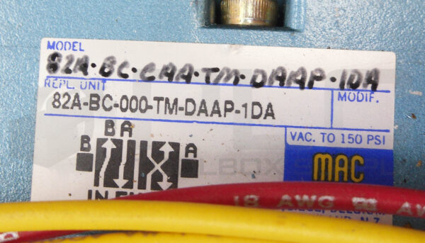 MAC VALVES 82A-BC-CAA-TM-DDAP-1DA SOLENOID VALVE W/ (2) TM-DDAJ-1DA COIL - Image 8