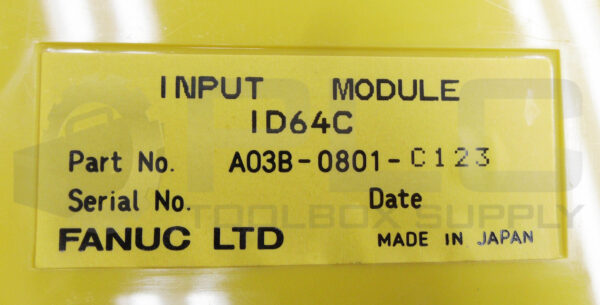 FANUC A03B-0801-C123 INPUT MODULE 24VDC ID64C - Image 6
