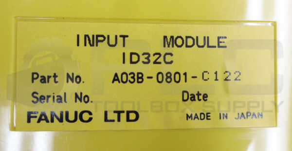 FANUC A03B-0801-C122 INPUT MODULE 24VDC ID32C - Image 6