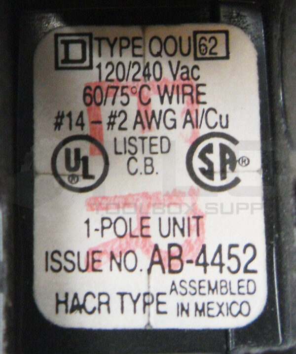 SQUARE D AB-4452 CIRCUIT BREAKER 120-240V 10A - Image 5