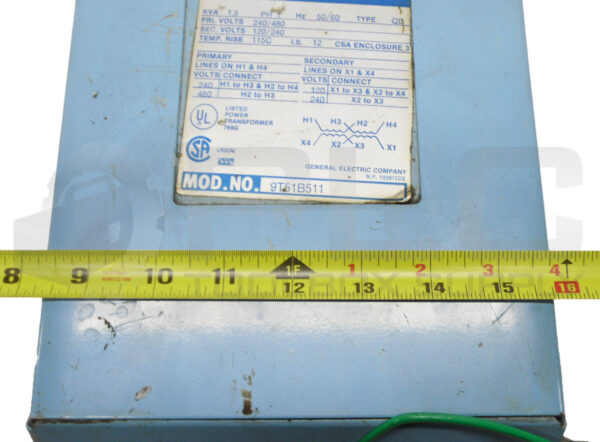 GENERAL ELECTRIC 9T51B511 DRY TYPE TRANSFORMER 1.5KVA - Image 4