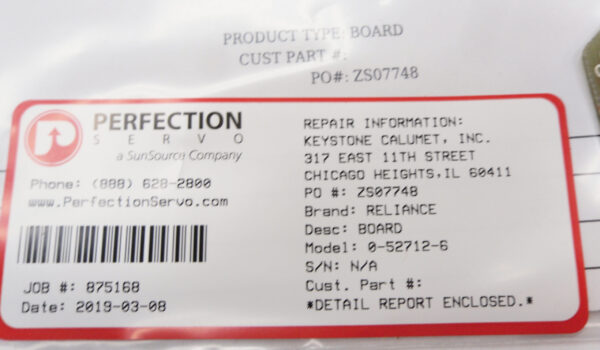 REPAIRED RELIANCE ELECTRIC 0-52712-6 DUAL CONTACT OUTPUT CARD O-52712-6 - Image 5