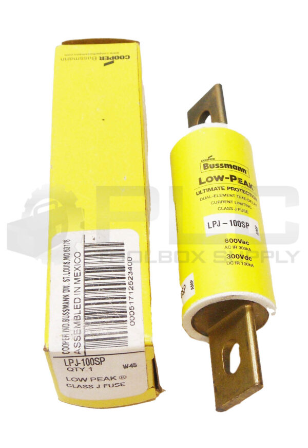 LOT OF 2 NEW BUSSMAN LPJ-100SP LOW PEAK FUSE 100A 600VAC 300VDC - Image 2