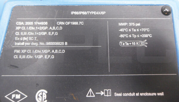 ENDRESS + HAUSER FMI51-R1HRDJA5D1A LIQUICAP LEVEL SENSOR 14.4-30VDC 3/4" NPT - Image 6