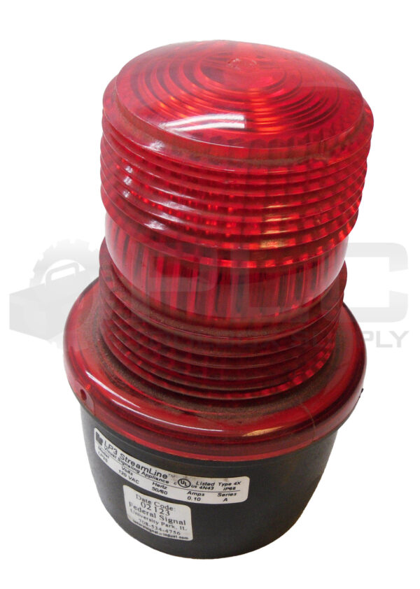 FEDERAL SIGNAL LP3S /A STREAMLINE STROBE LIGHT RED 120VAC 50/60HZ 0.10A