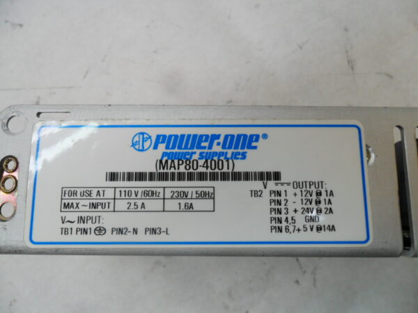 POWER-ONE MAP80-4001 POWER SUPPLY 110-230V 50/60HZ 2.5A - Image 4