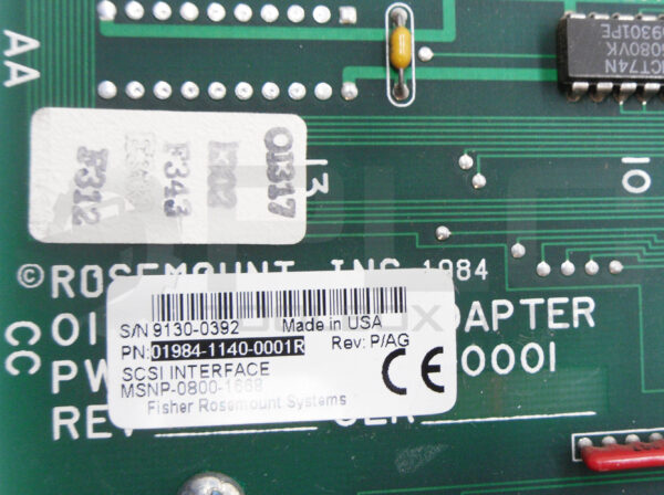 FISHER ROSEMOUNT 01984-1140-0001R HOIST ADAPTER BOARD - Image 5