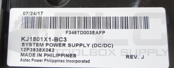EMERSON KJ1501X1-BC3 SYSTEM POWER SUPPLY 73-610-096 12P3935X062 *PARTS ONLY* - Image 7