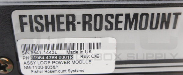 FISHER ROSEMOUNT 01984-4398-0001R LOOP POWER MODULE NM-1100-6036/1 *PARTS ONLY* - Image 6