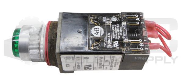 LOT OF 2 ALLEN BRADLEY 800MR-PT16 /D PUSH BUTTON W/ 800M-XA /B CONTACT BLOCK - Image 4