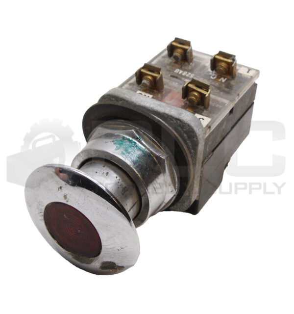 FURNAS ELECTRIC 52PA3G2U /F PUSH BUTTON W/ 52BAJ CONTACT BLOCK W. 52BAU BLOCK