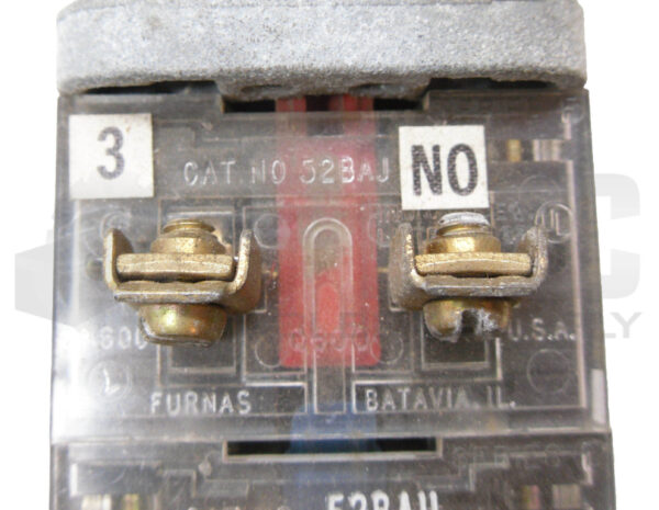 FURNAS ELECTRIC 52PA3G2U /F PUSH BUTTON W/ 52BAJ CONTACT BLOCK W. 52BAU BLOCK - Image 5