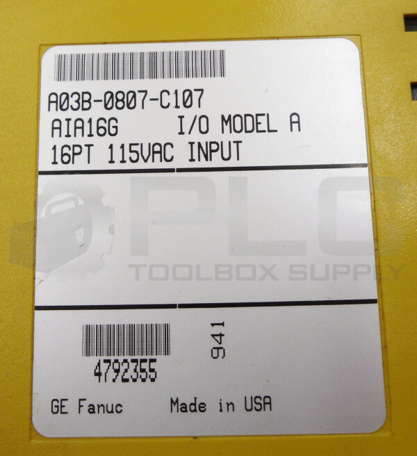 LOT OF 5 FANUC A03B-0807-C107 CONTROL MODULE MODEL A 16PT 115VAC AIA16G - Image 5