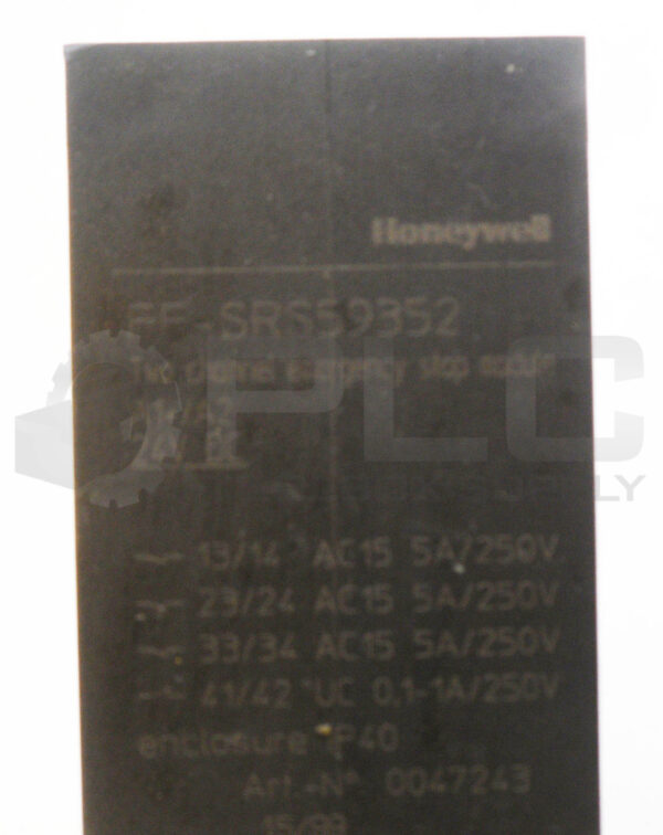 HONEYWELL FF-SRS59352 2 CHANNEL EMERGENCY STOP MODULE 24VDC 5A 250V - Image 5
