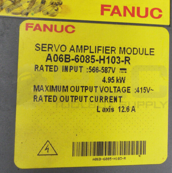 FANUC A06B-6085-H103-R SERVO AMPLIFIER MODULE 566-587V 12.6A - Image 5