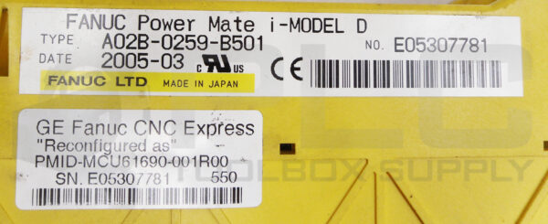 FANUC A02B-0259-B501 POWER MATE CONTROL CHASSIS 1 SLOT MODEL D - Image 5