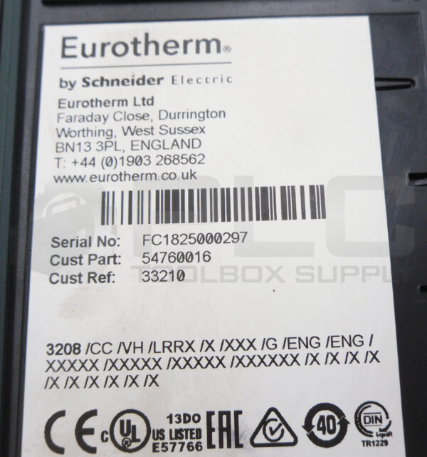 EUROTHERM 3208/CC/VH/LRRX/X/XXX/G/ENG/ENG/XXXXX/XXXXX/XXXXX/XXXXXX/X/X/X - Image 5