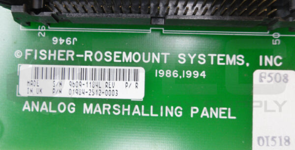 FISHER ROSEMOUNT 01984-2512-0003 ANALOG MARSHALLING PANEL - Image 4