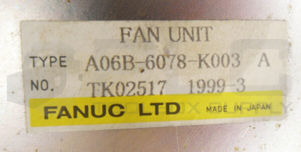FANUC A06B-6078-K003 /A FAN UNIT - Image 5