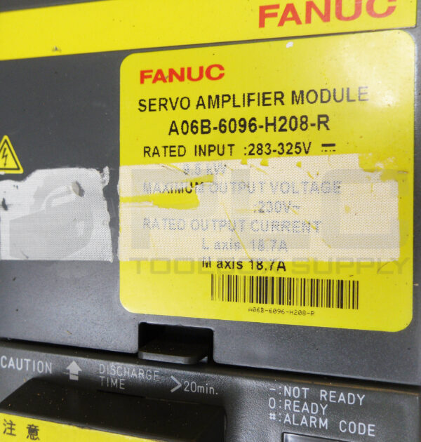 FANUC A06B-6096-H208-R SERVO AMPLIFIER UNIT 283-325V 18.7A - Image 5