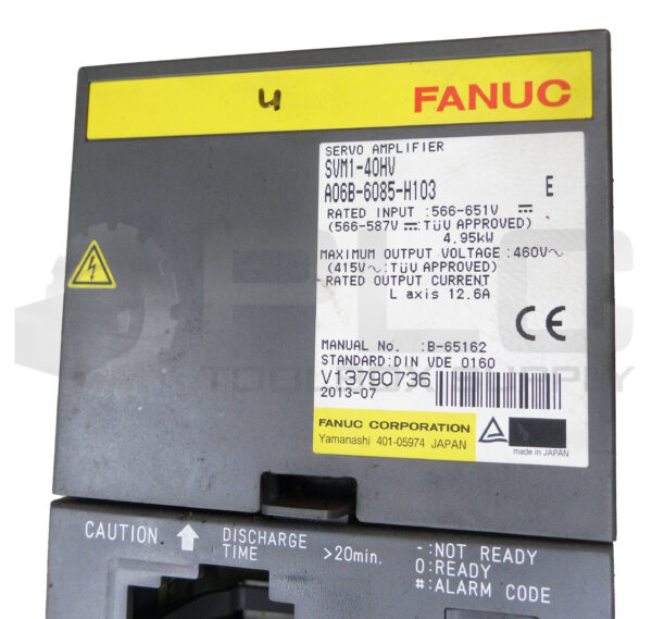 FANUC A06B-6085-H103 /E SERVO AMPLIFIER UNIT 566-651V 12.6A *READ* - Image 6