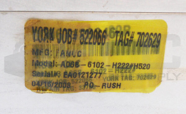 FANUC A06B-6102-H222#H520 SERVO AMPLIFIER UNIT - Image 5