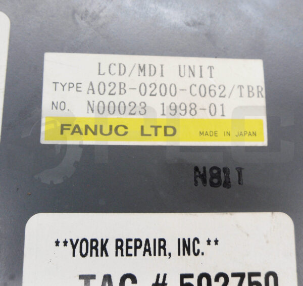 FANUC A02B-0200-C062/TBR LCD/MDI UNIT 9" - Image 5