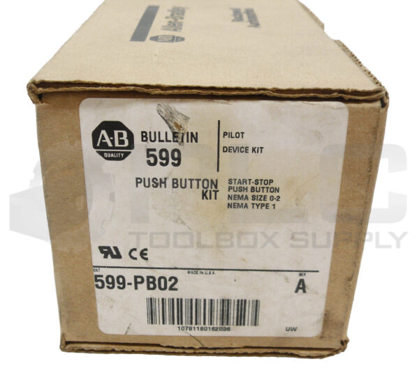 NEW ALLEN BRADLEY 599-PB02 /A PUSH BUTTON KIT SIZE 0-2 - Image 7