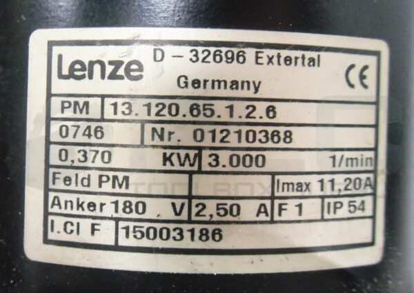 LENZE 13.120.65.1.2.6 SERVO MOTOR 15003186 , 01210368 W/ ENCODER - Image 6