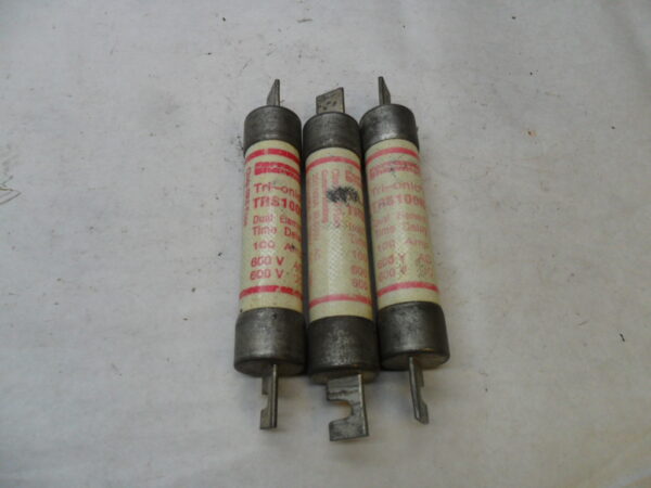 LOT OF 3 GOULD SHAWMUT TRS100R TIME DELAY FUSE 100A 600VAC