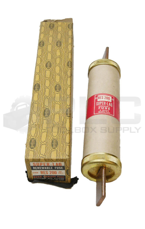 LOT OF 2 NEW BUSSMANN RES 200 SUPER-LAG RENEWABLE FUSE 200A 600V *READ*