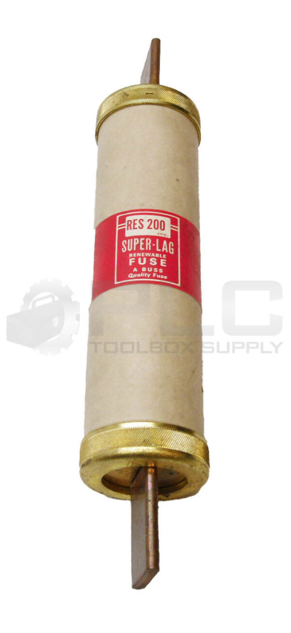LOT OF 2 NEW BUSSMANN RES 200 SUPER-LAG RENEWABLE FUSE 200A 600V *READ* - Image 2