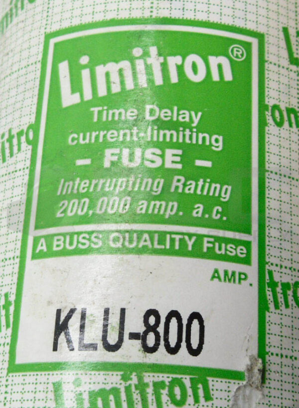 BUSSMANN KLU-800 LIMITRON FUSE 800A 600VAC - Image 3