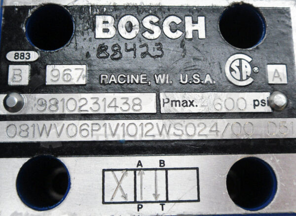 VICKERS 9810231438 VALVE 081WV06P1V1V1012WS024/00 D51 W/ 1 837 001 227 - Image 6